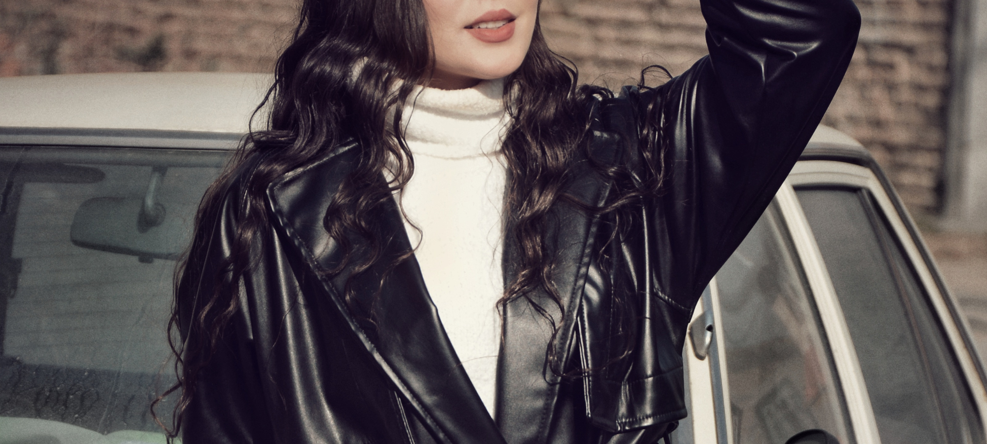 Leather, Suede & Fur Care 1 woman in a black leather coat